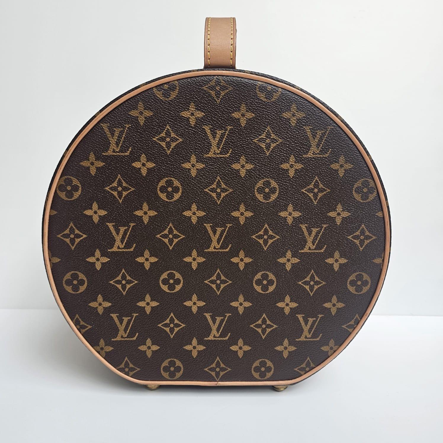 2019 Louis Vuitton Monogram Boite Chapeau 30 Holz-Reisekoffer mit Monogramm im Angebot 9