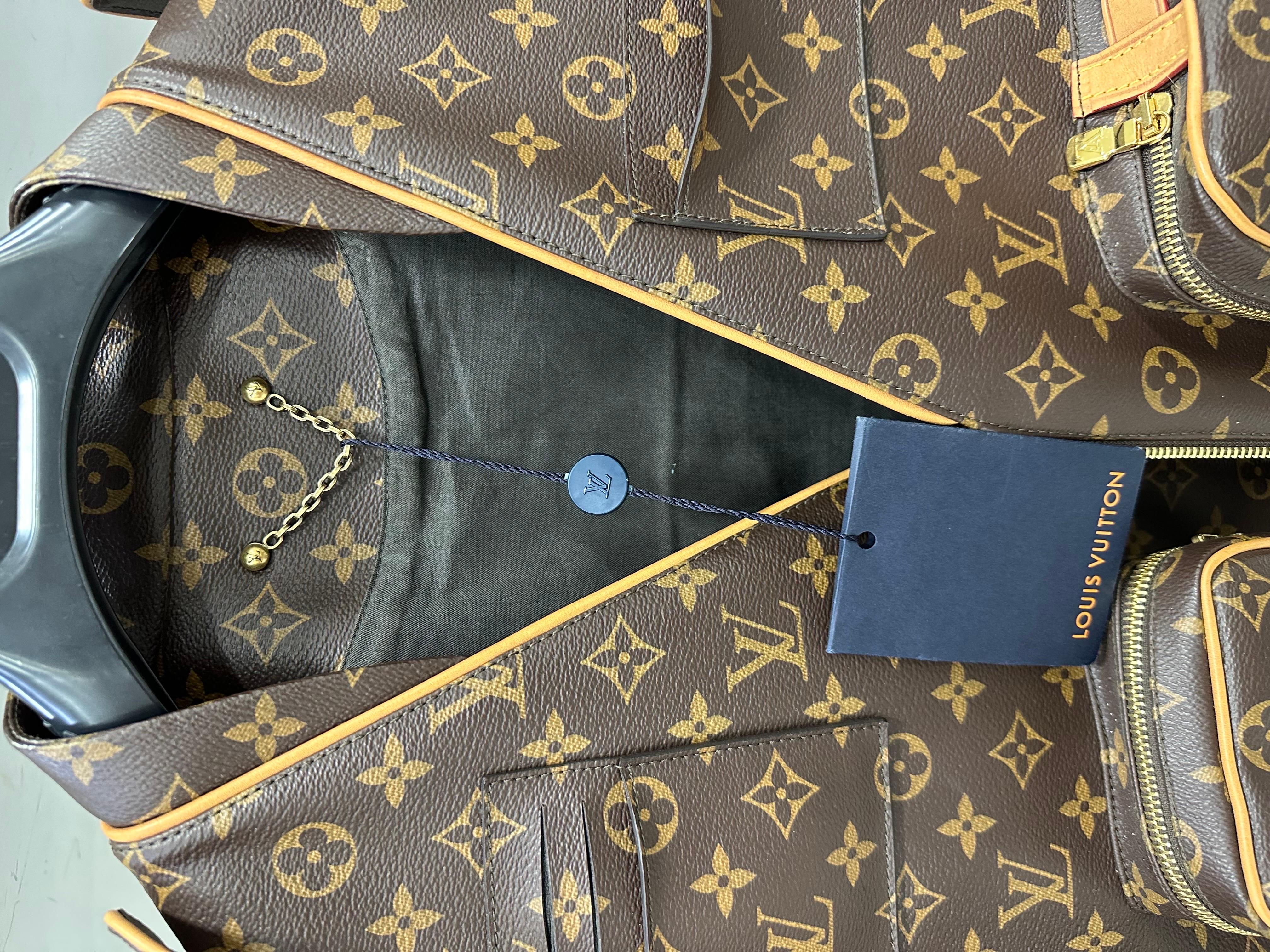 2019 Louis Vuitton Monogram Leather Men's Jacket Limited Edition For Sale 2