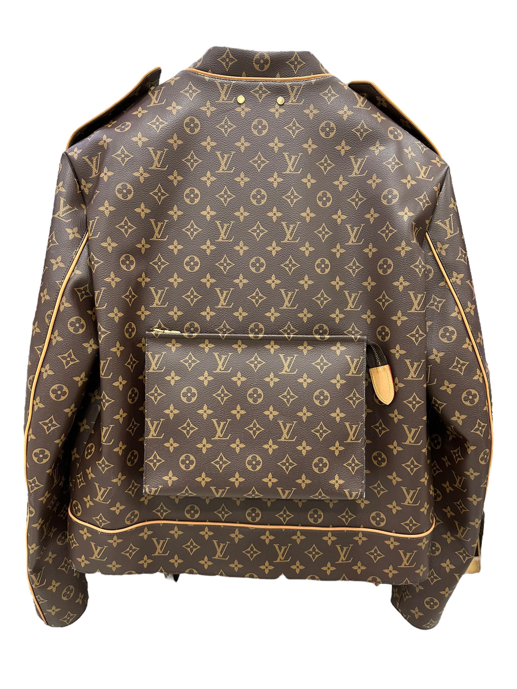 2019 Louis Vuitton Monogram Leather Men's Jacket Limited Edition For Sale 3