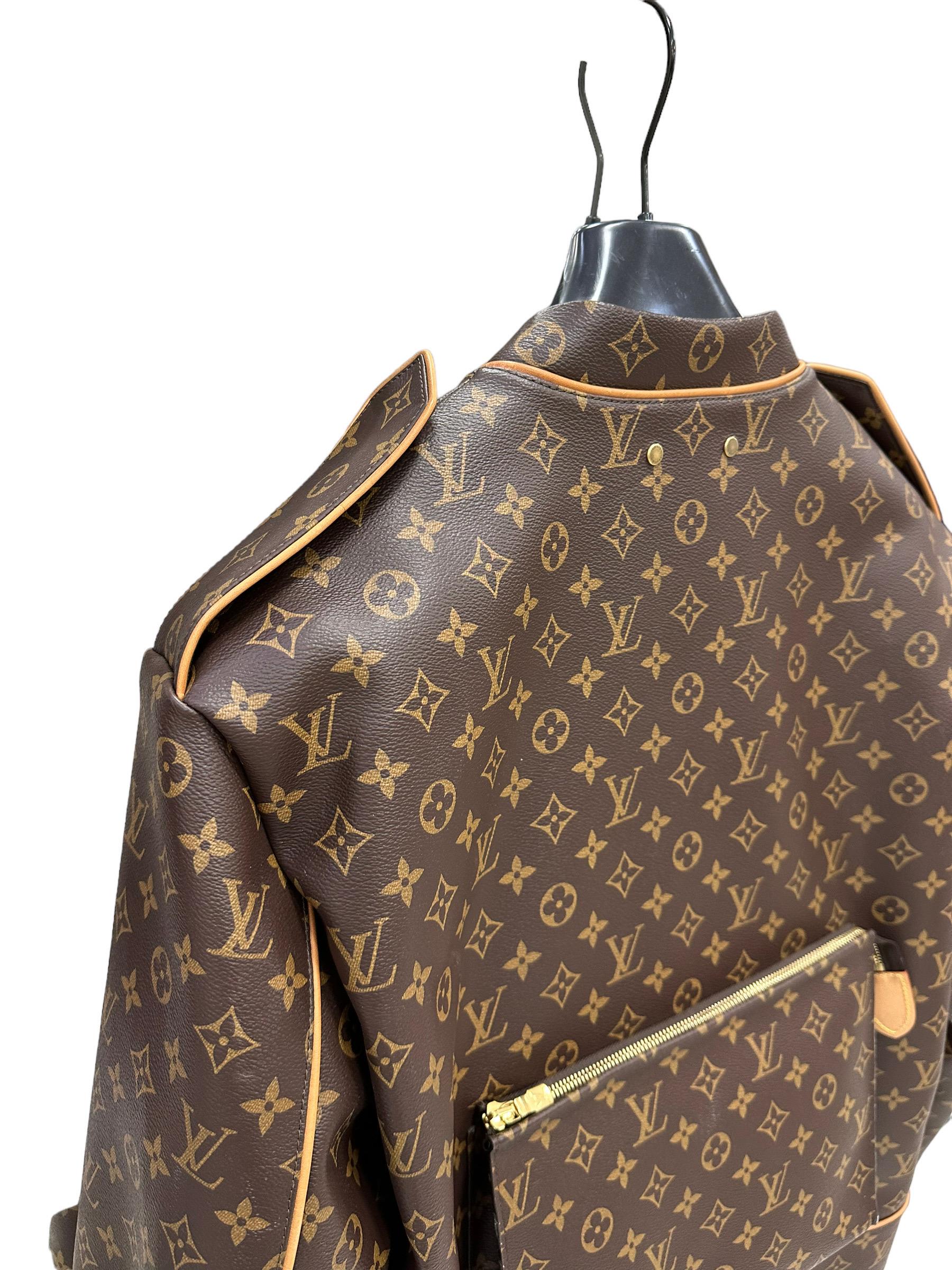 2019 Louis Vuitton Monogram Leather Men's Jacket Limited Edition For Sale 5