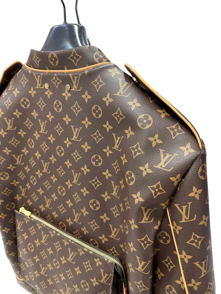 Louis Vuitton MONOGRAM Nubuck intarsia admiral jacket