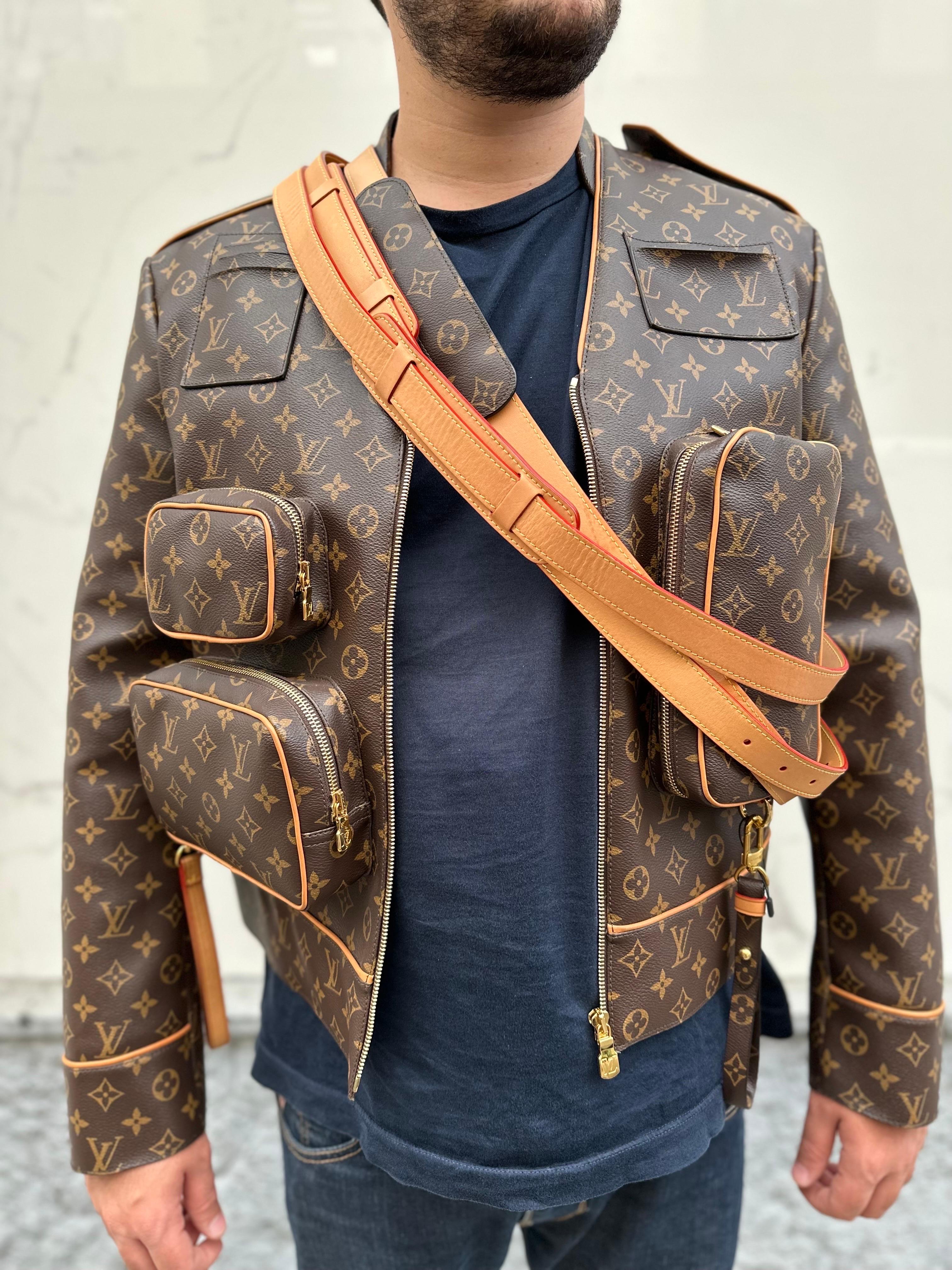 2019 Louis Vuitton Monogram Leather Men's Jacket Limited Edition For Sale 12