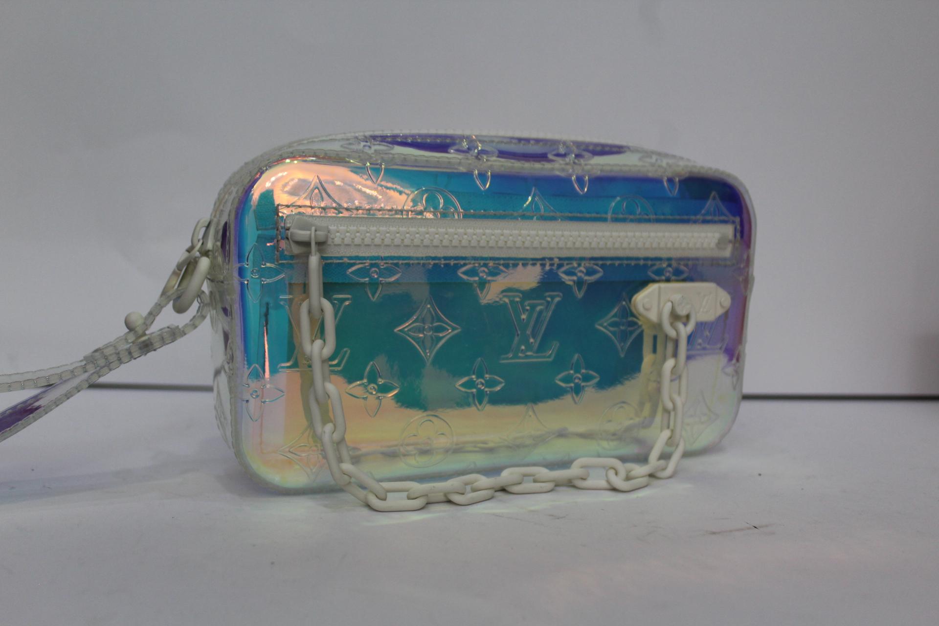 Hand clutch bag Louis Vuitton line prisma Virgil Abloh trasparent. Like new condition