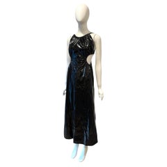 2019 Maison Margiela by Galliano black vinyl evening gown