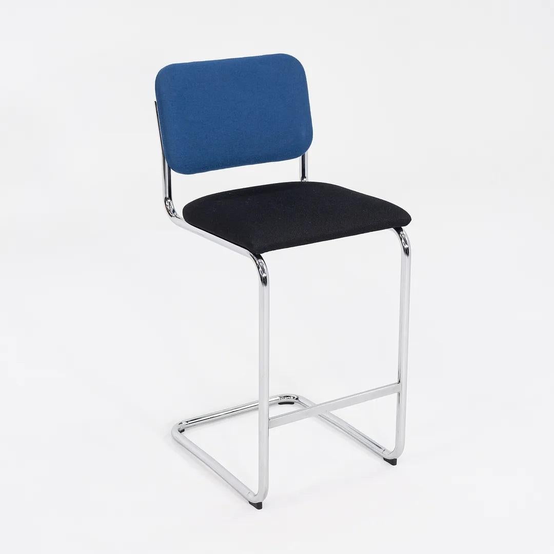 2019 Marcel Breuer for Knoll Cesca Bar Stools in Two Tone Fabric 6x Available For Sale 5