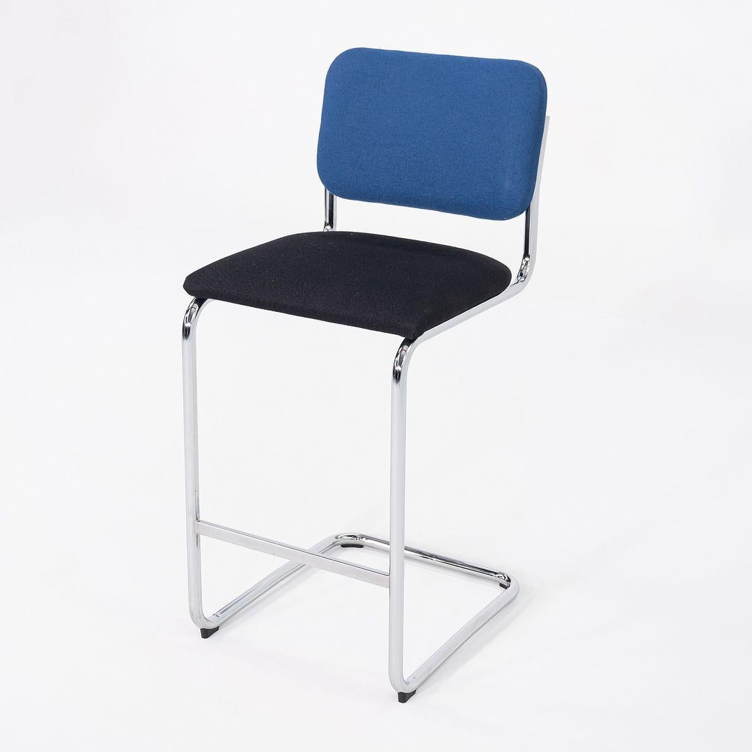 2019 Marcel Breuer for Knoll Cesca Bar Stools in Two Tone Fabric 6x Available For Sale 2