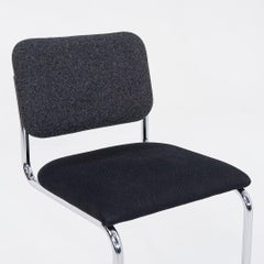 2019 Marcel Breuer for Knoll Cesca Counter Stool in Gray and Black Fabric