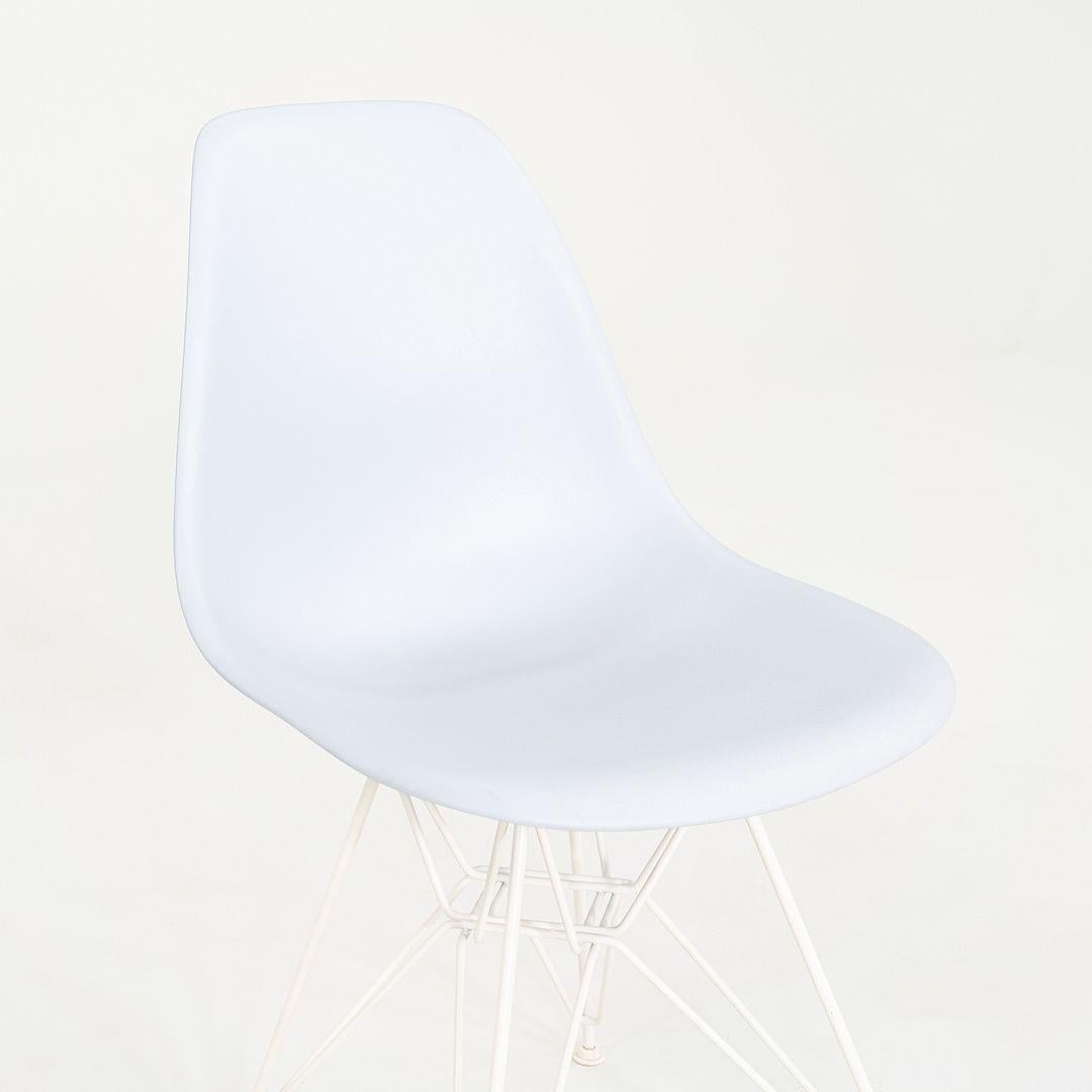 2019 Pair Herman Miller Eames DSR Dining Chairs in Blue Plastic with Eiffel Base For Sale 6