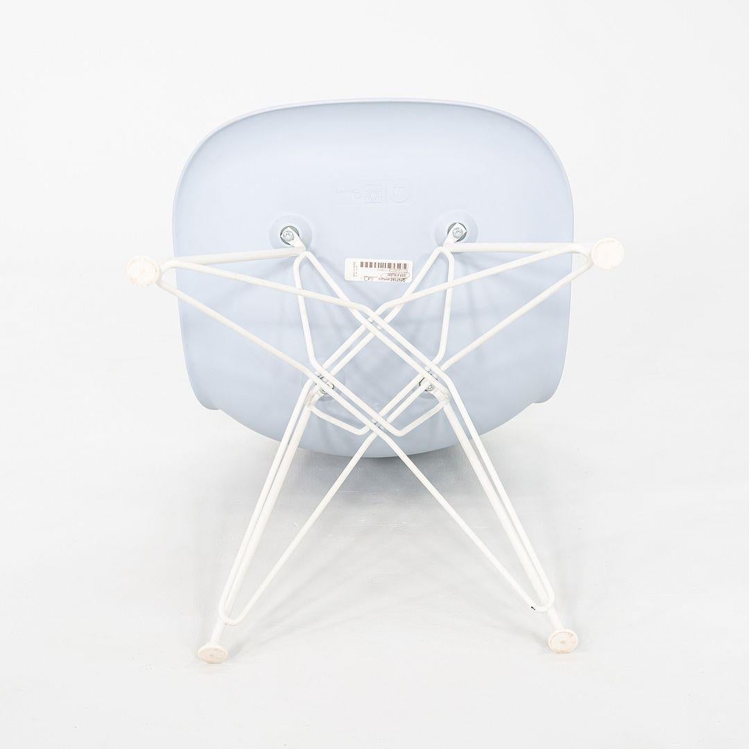 Contemporary 2019 Pair Herman Miller Eames DSR Dining Chairs in Blue Plastic with Eiffel Base For Sale