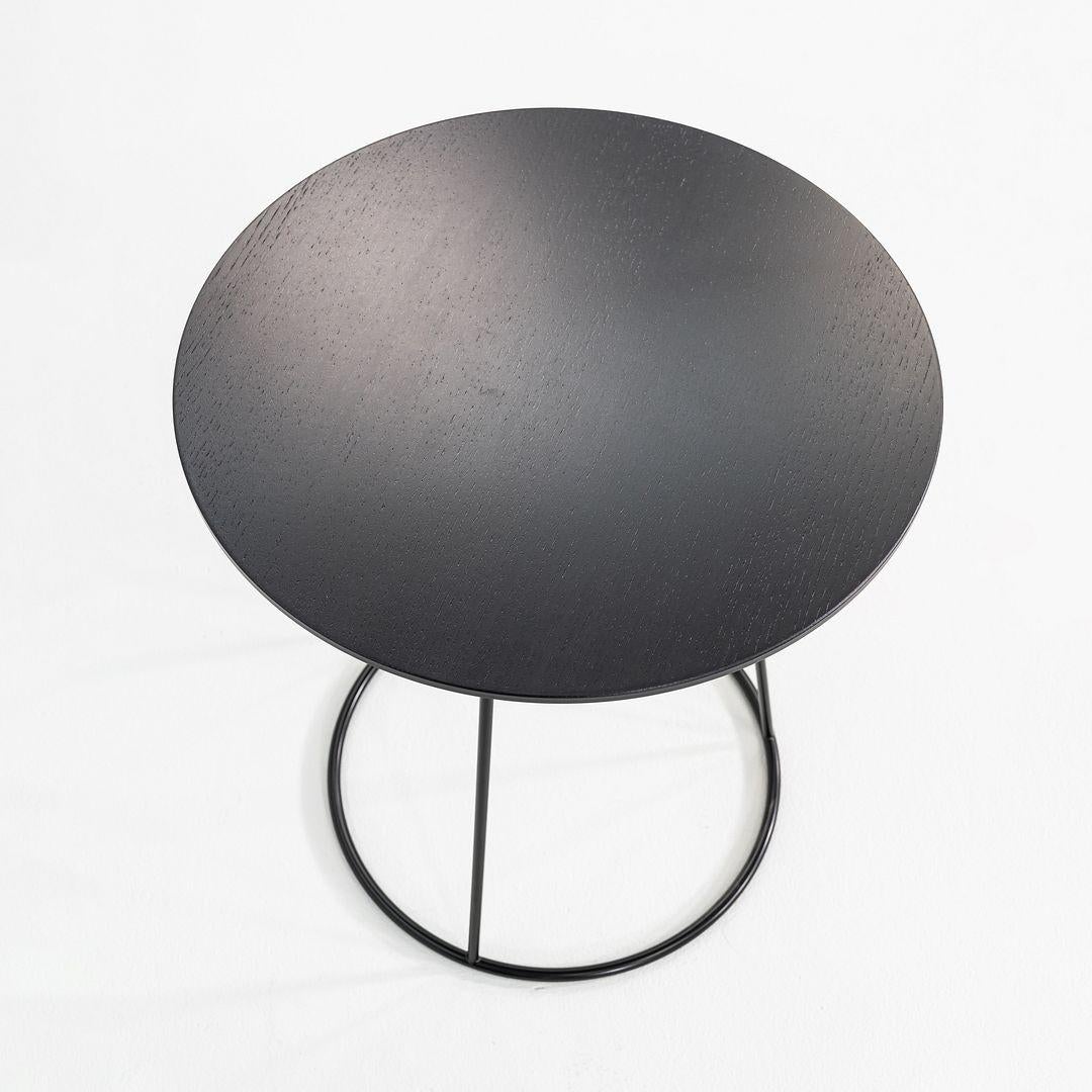 Acciaio 2019 Pair of Monica Forster for Swedese Breeze Side Tables in Black Wood in vendita