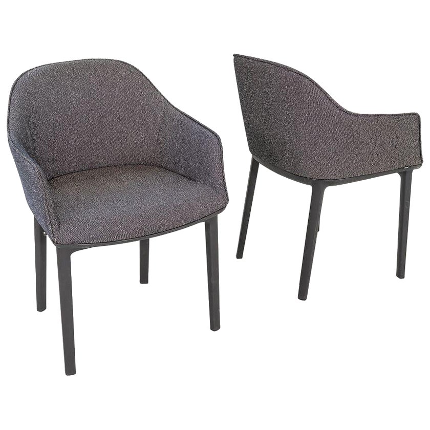 2019 Pair of Ronan 
Erwan Bouroullec Dining Chairs in Grey Fabric en vente