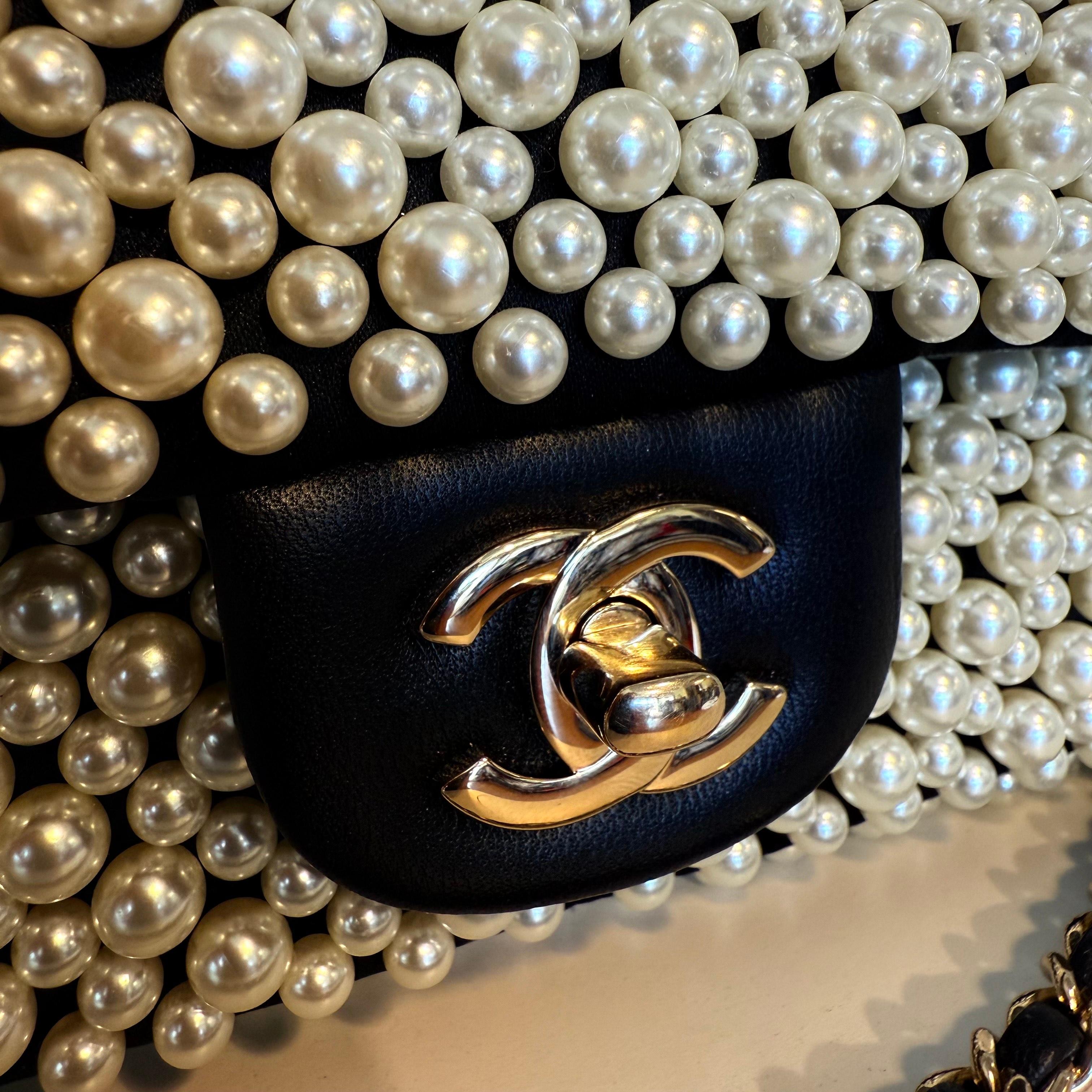 2019 Rara borsa limitata Chanel by Karl Lagerfeld for Chanel con perle in vendita 1
