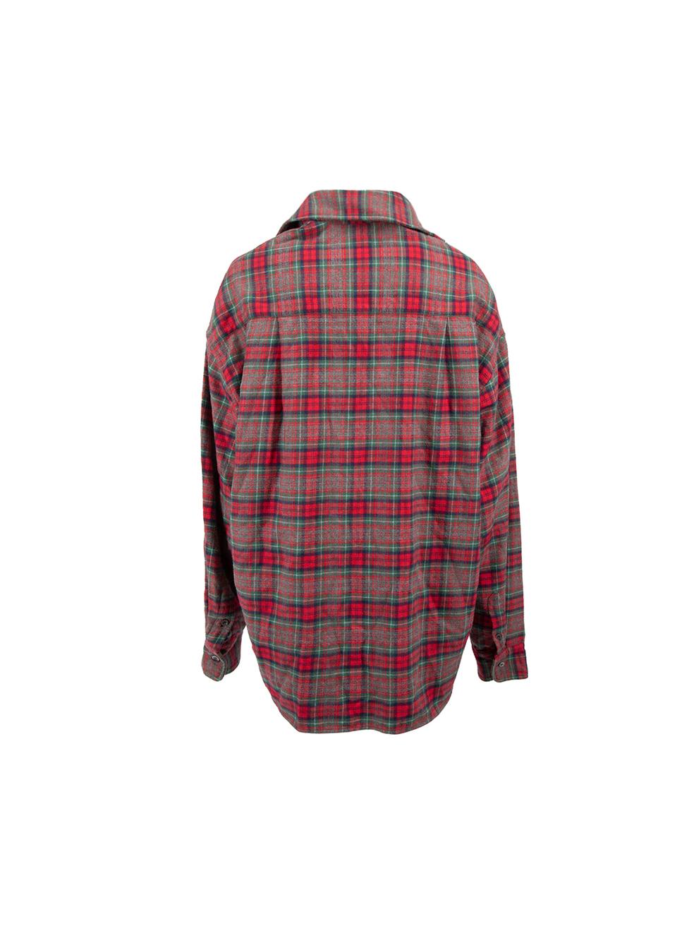 Vetements 2019 Red Tartan Check Flannel Shirt Size M In Good Condition In London, GB