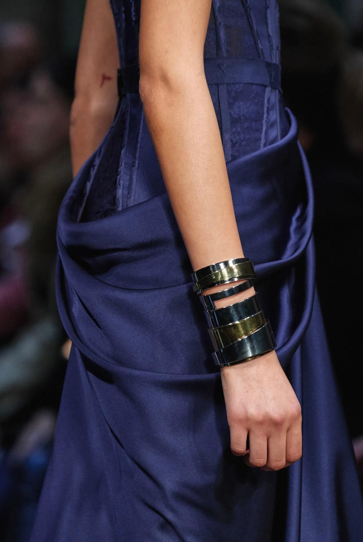 2019 Runway Documented Alexander McQueen Royal Blue Bustier Corset Dress For Sale 5