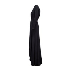 2019 Runway Documented Givenchy Black Silk One Sleeve Gown