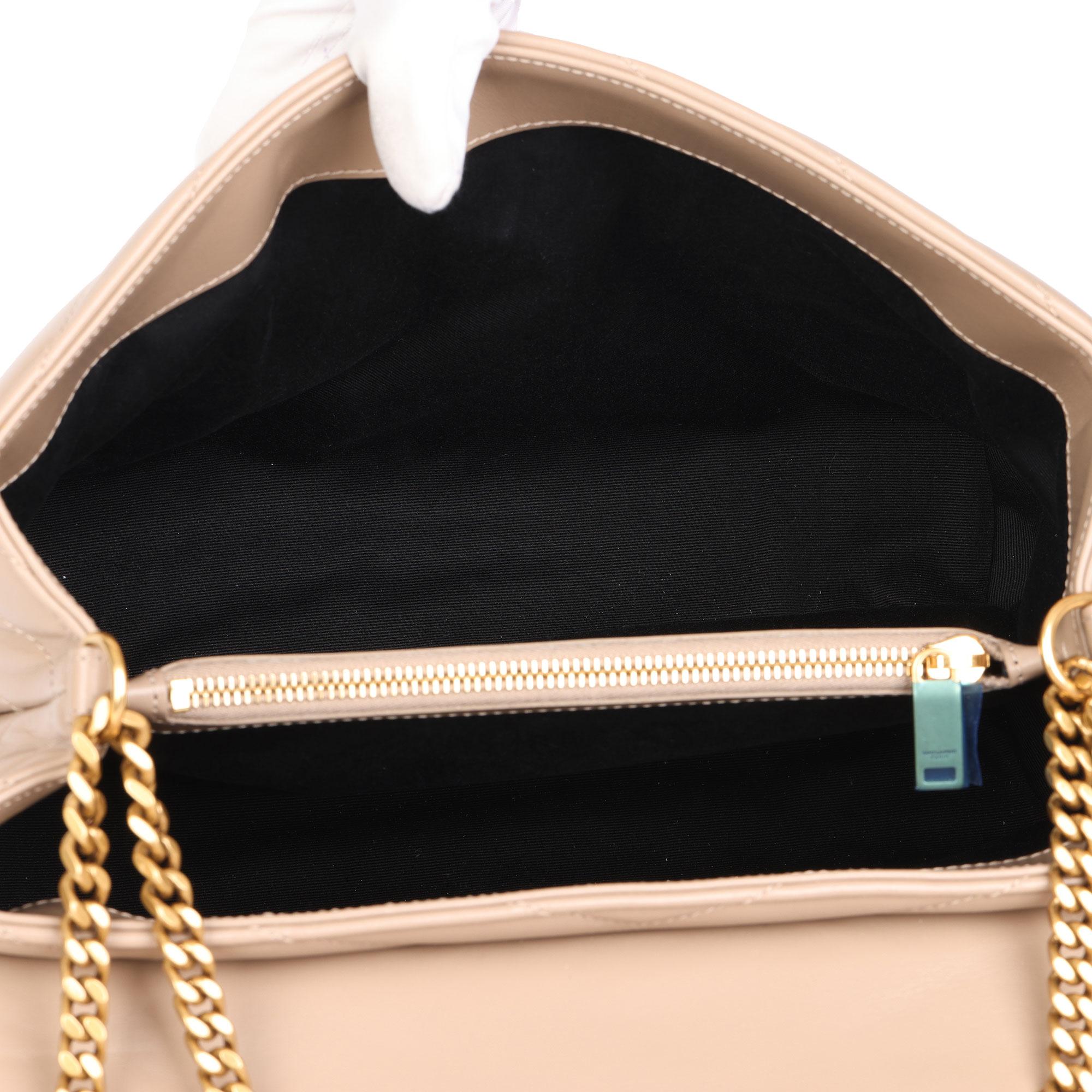 2019 Saint Laurent Dark Beige Y Quilted Calfskin Leather Medium Loulou 4