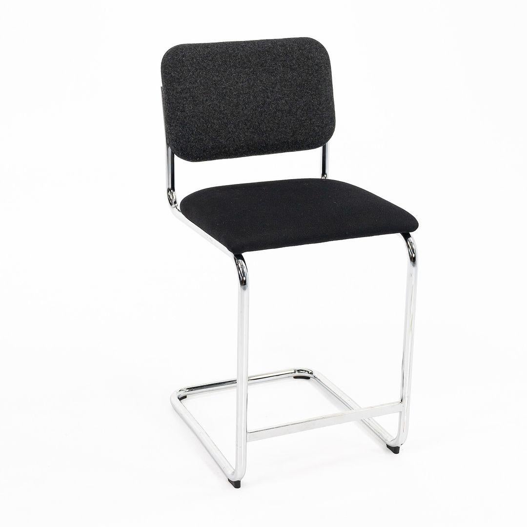 American 2019 Set of Three Marcel Breuer for Knoll Cesca Counter Stool in Gray and Fabric