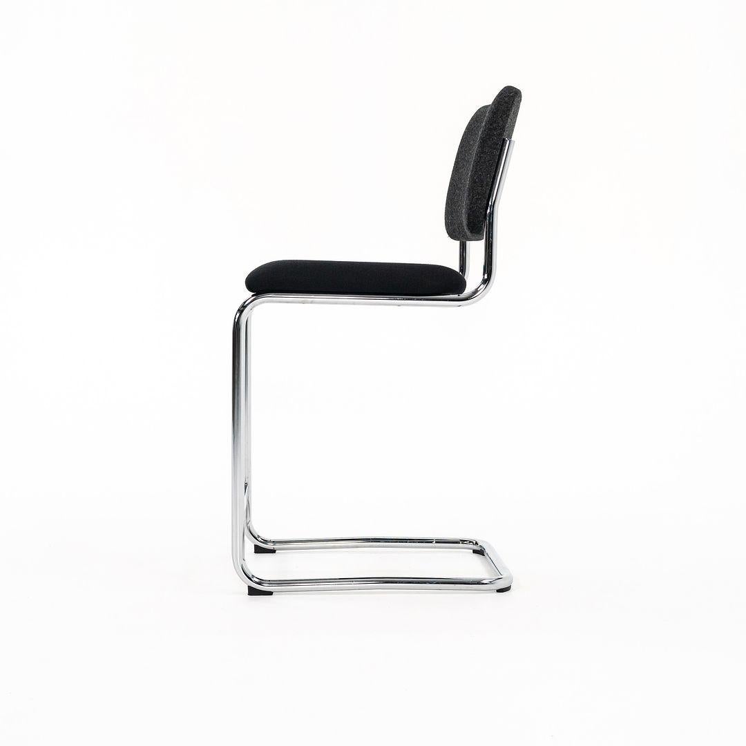2019 Set of Three Marcel Breuer for Knoll Cesca Counter Stool in Gray and Fabric 2