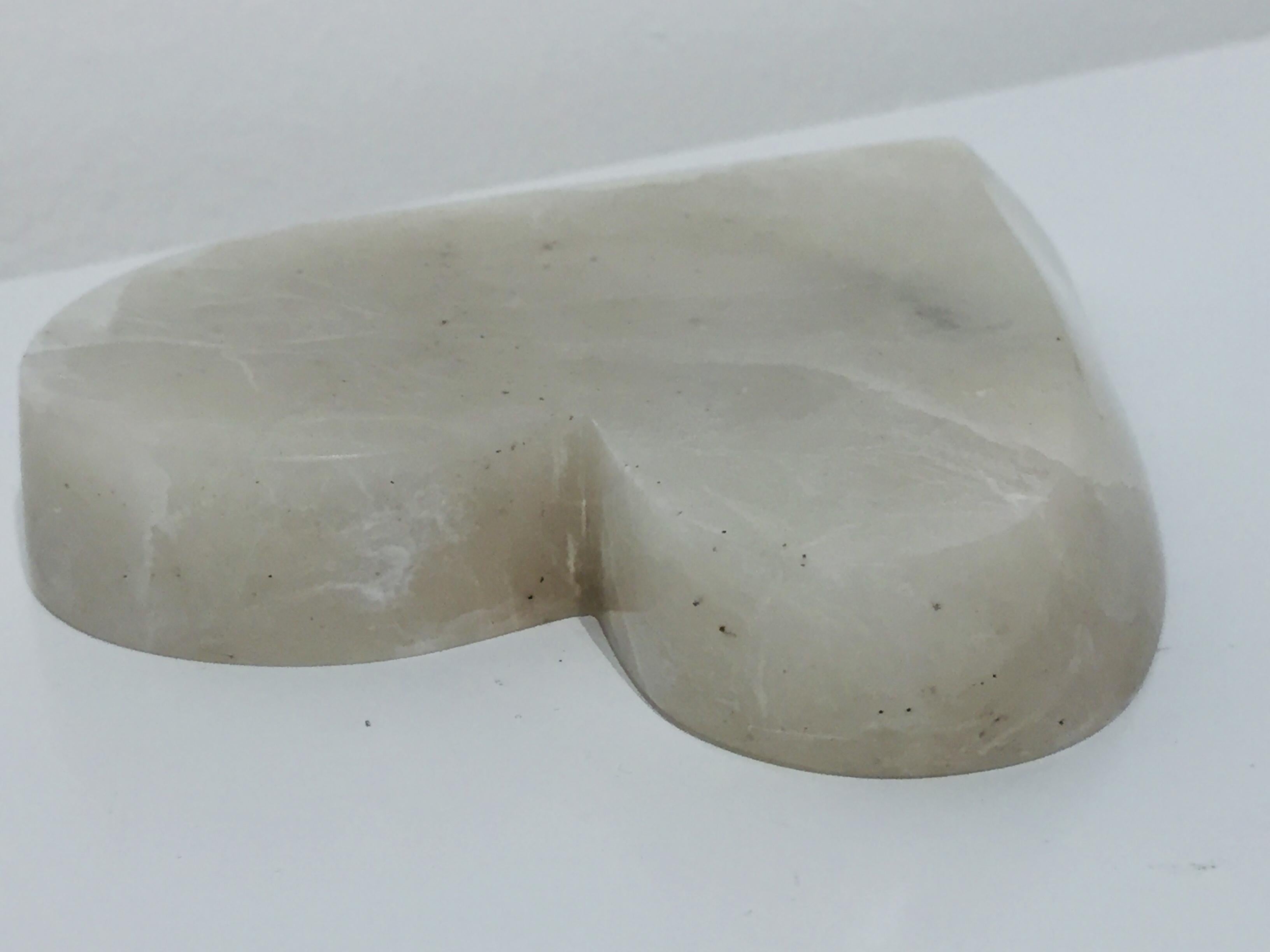 2019 Small Gray Alabaster Heart by Fred M. Briscoe No. 4 In New Condition In San Diego, CA