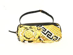 2019 VERSACE Medusa Greca Baroque Print Lambskin Crossbody Leather Waist Bag