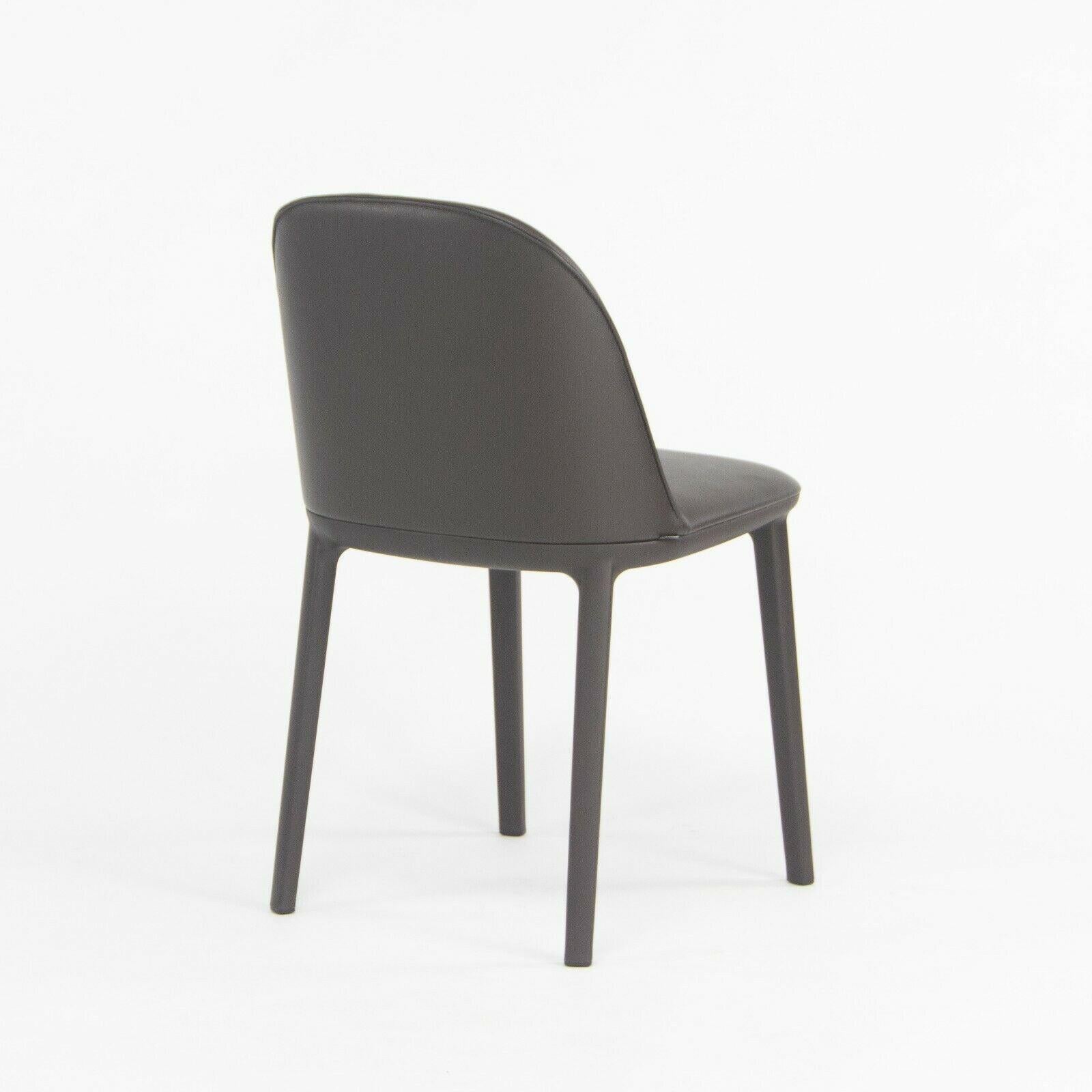 2019 Vitra Softshell Side Chair w Dark Brown Leather by Ronan & Erwan Bouroullec For Sale 1