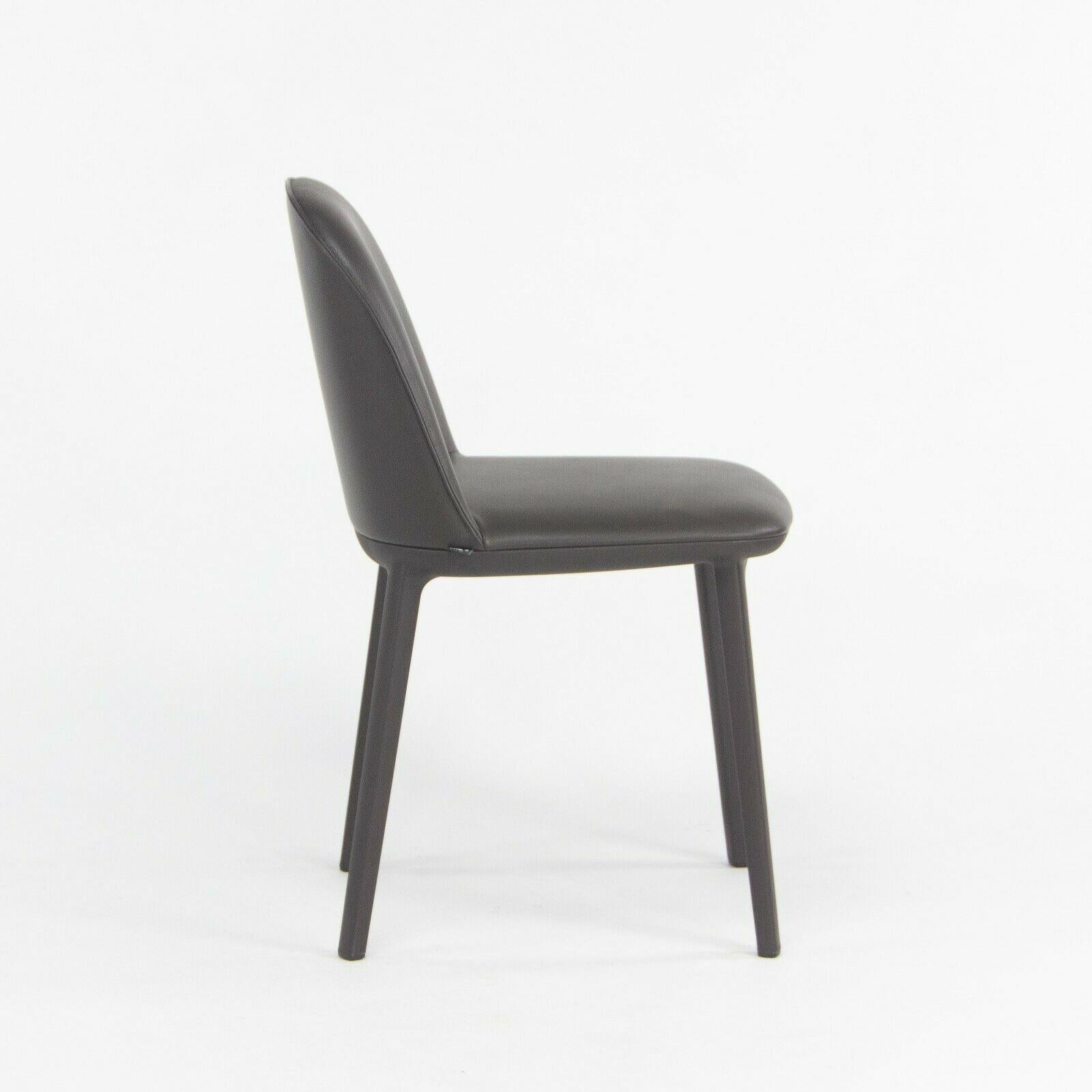 2019 Vitra Softshell Side Chair w Dark Brown Leather by Ronan & Erwan Bouroullec im Angebot 1