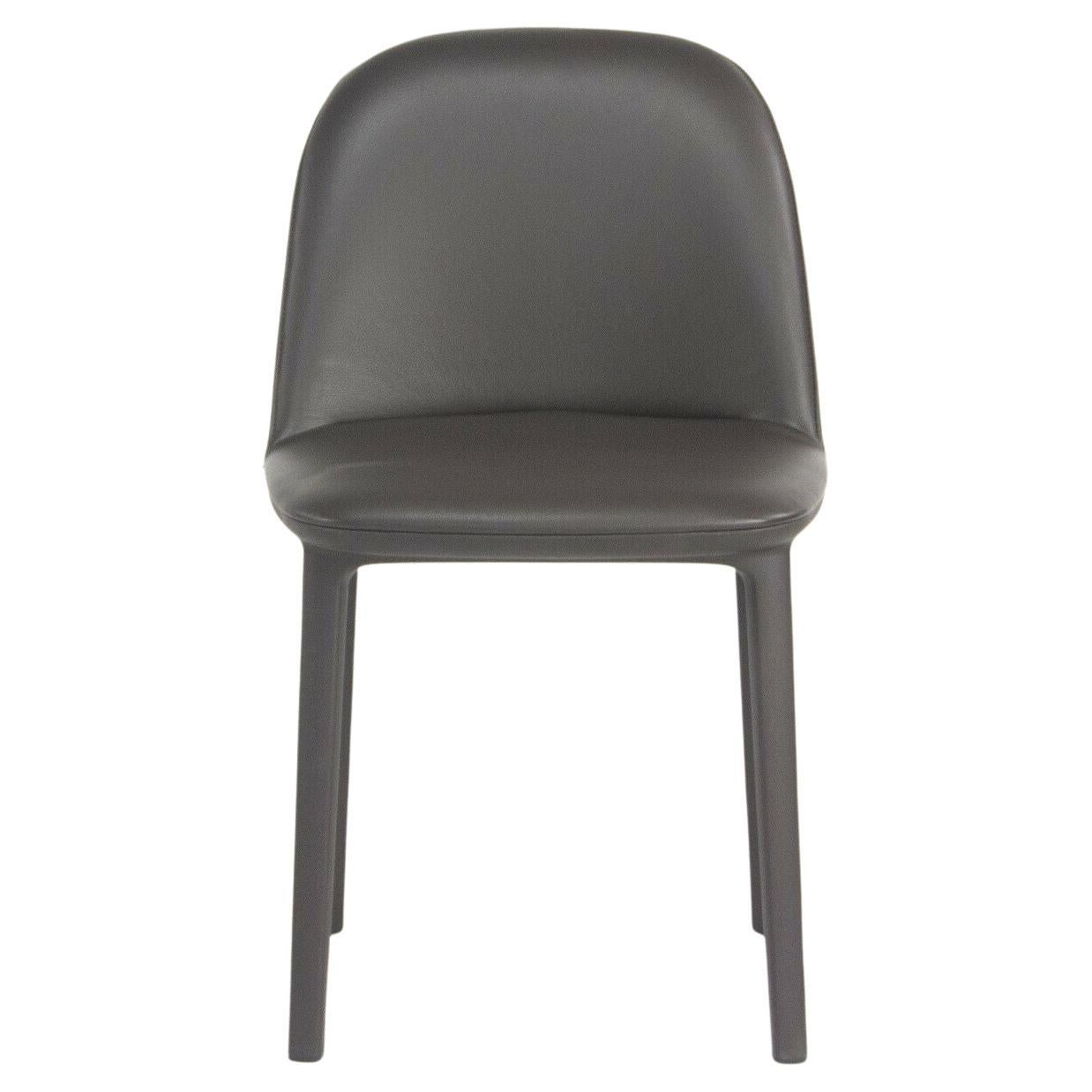 2019 Sedia laterale Vitra Softshell con pelle marrone scuro di Ronan and Erwan Bouroullec