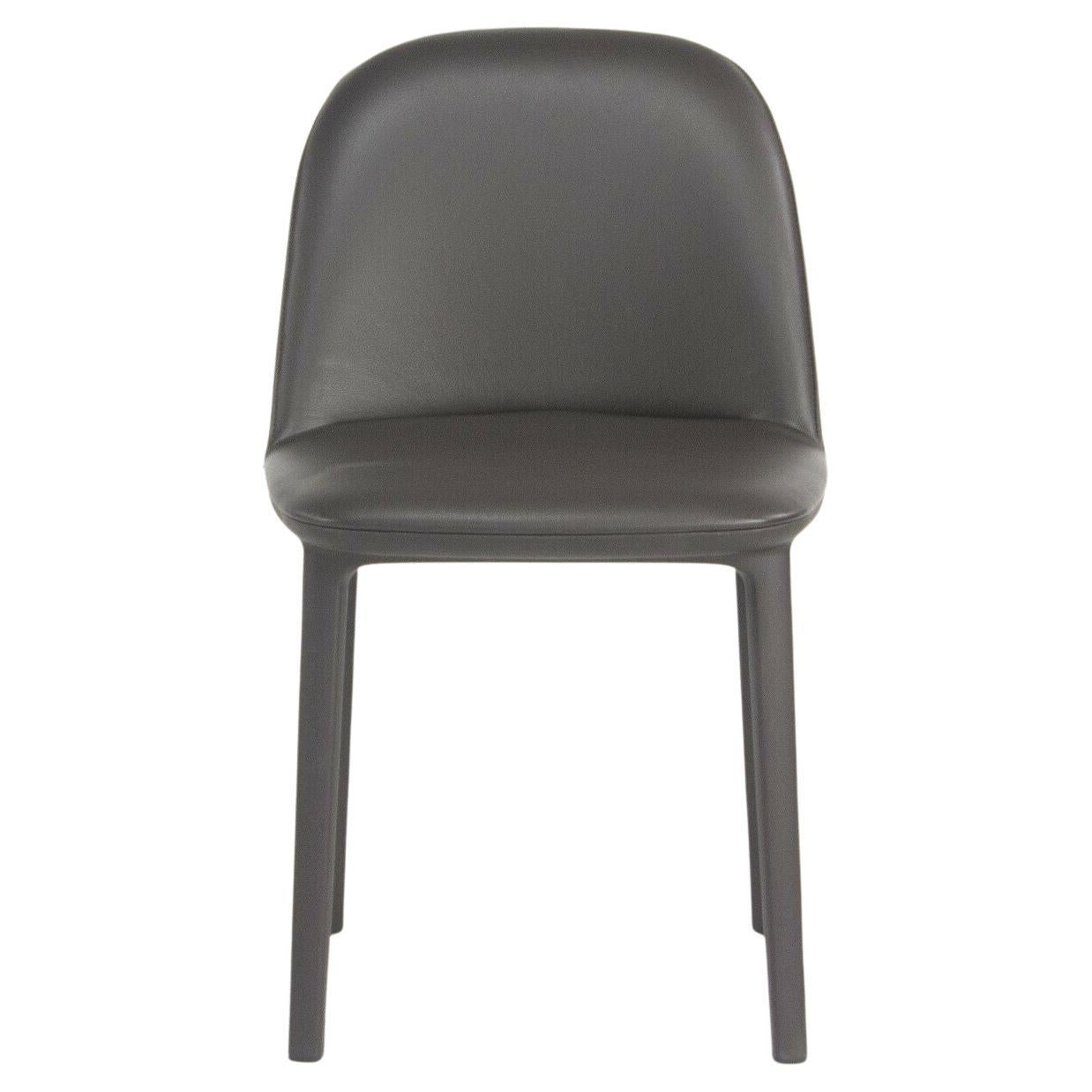 2019 Vitra Softshell Side Chair w Dark Brown Leather by Ronan & Erwan Bouroullec For Sale