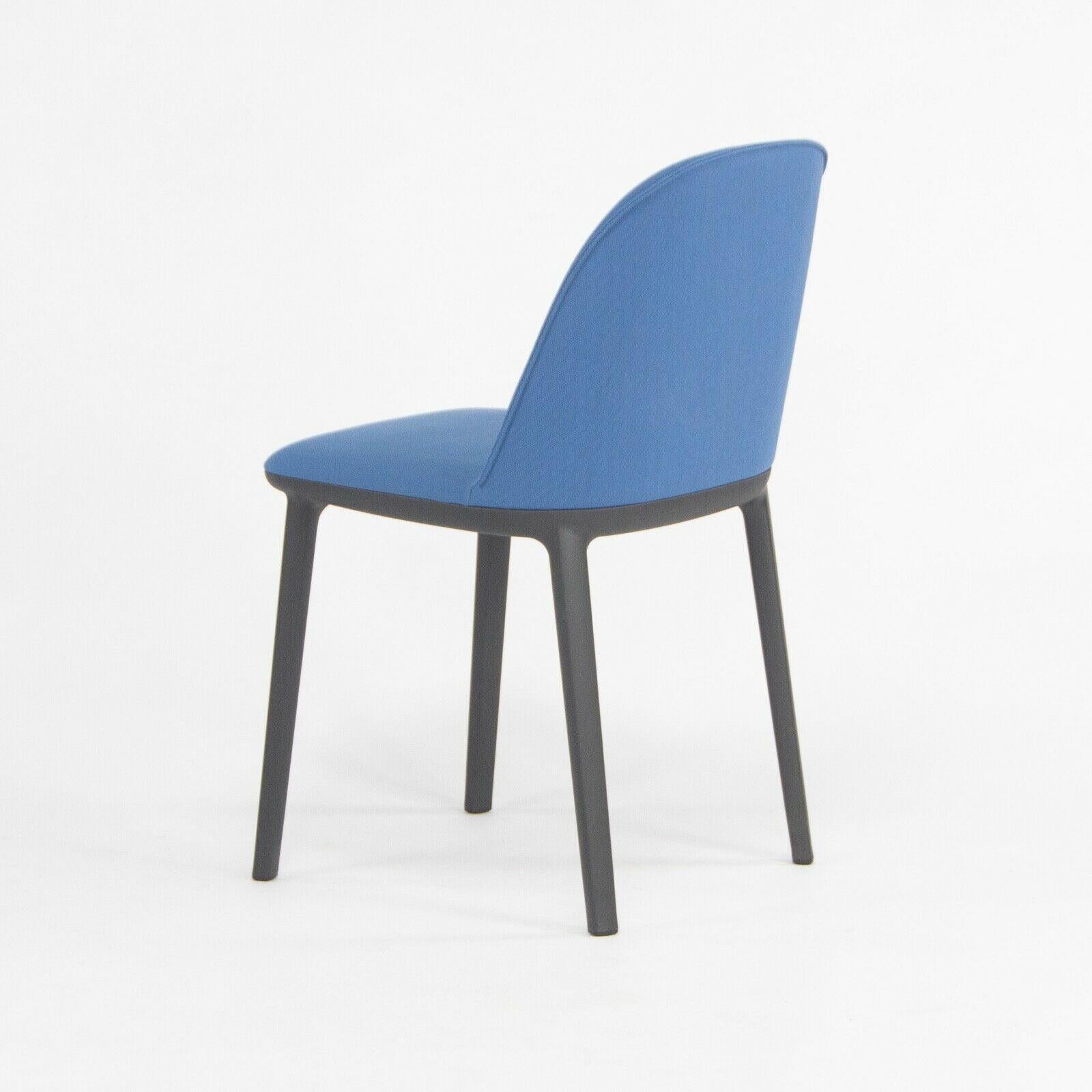 2019 Vitra Softshell Side Chair w/ Light Blue Fabric by Ronan & Erwan Bouroullec In Good Condition For Sale In Philadelphia, PA