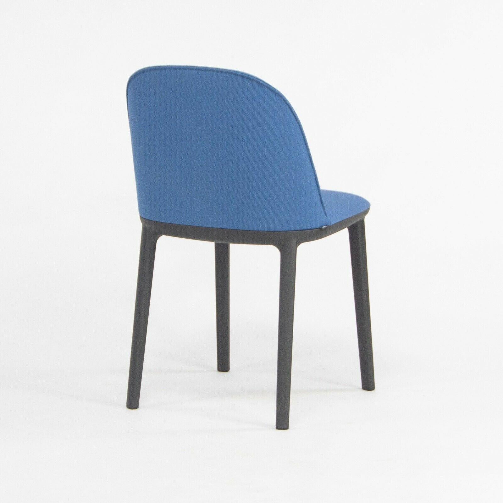 Plastic 2019 Vitra Softshell Side Chair w/ Light Blue Fabric by Ronan & Erwan Bouroullec For Sale