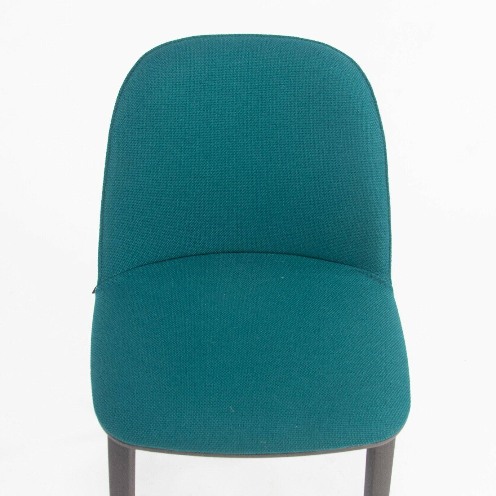 2019 Vitra Softshell Side Chair w/ Teal Blue Fabric by Ronan & Erwan Bouroullec For Sale 6