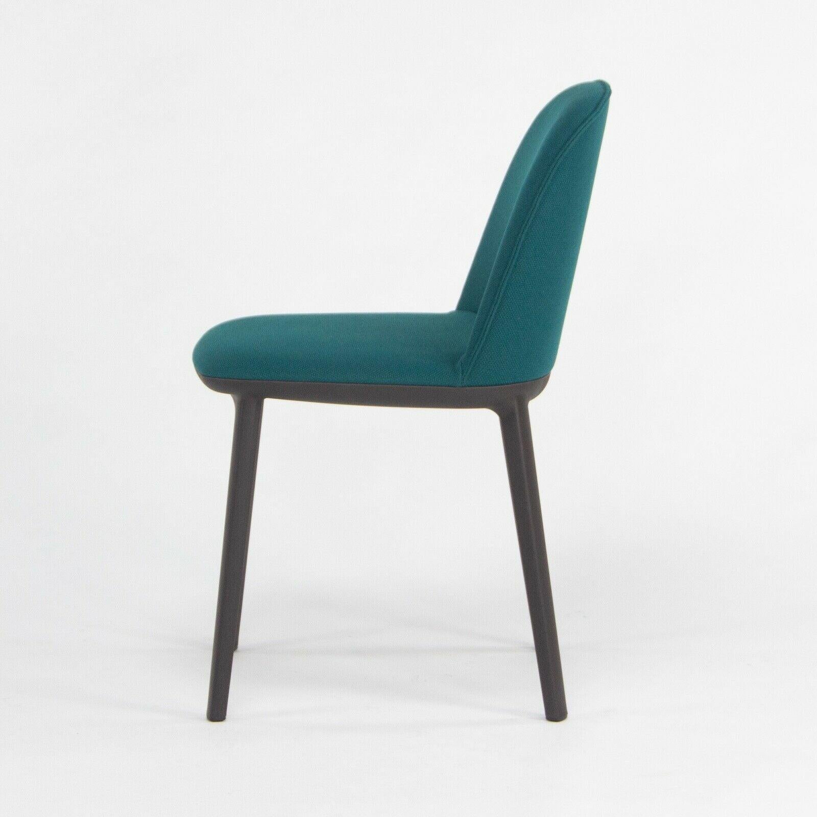 Swiss 2019 Vitra Softshell Side Chair w/ Teal Blue Fabric by Ronan & Erwan Bouroullec For Sale
