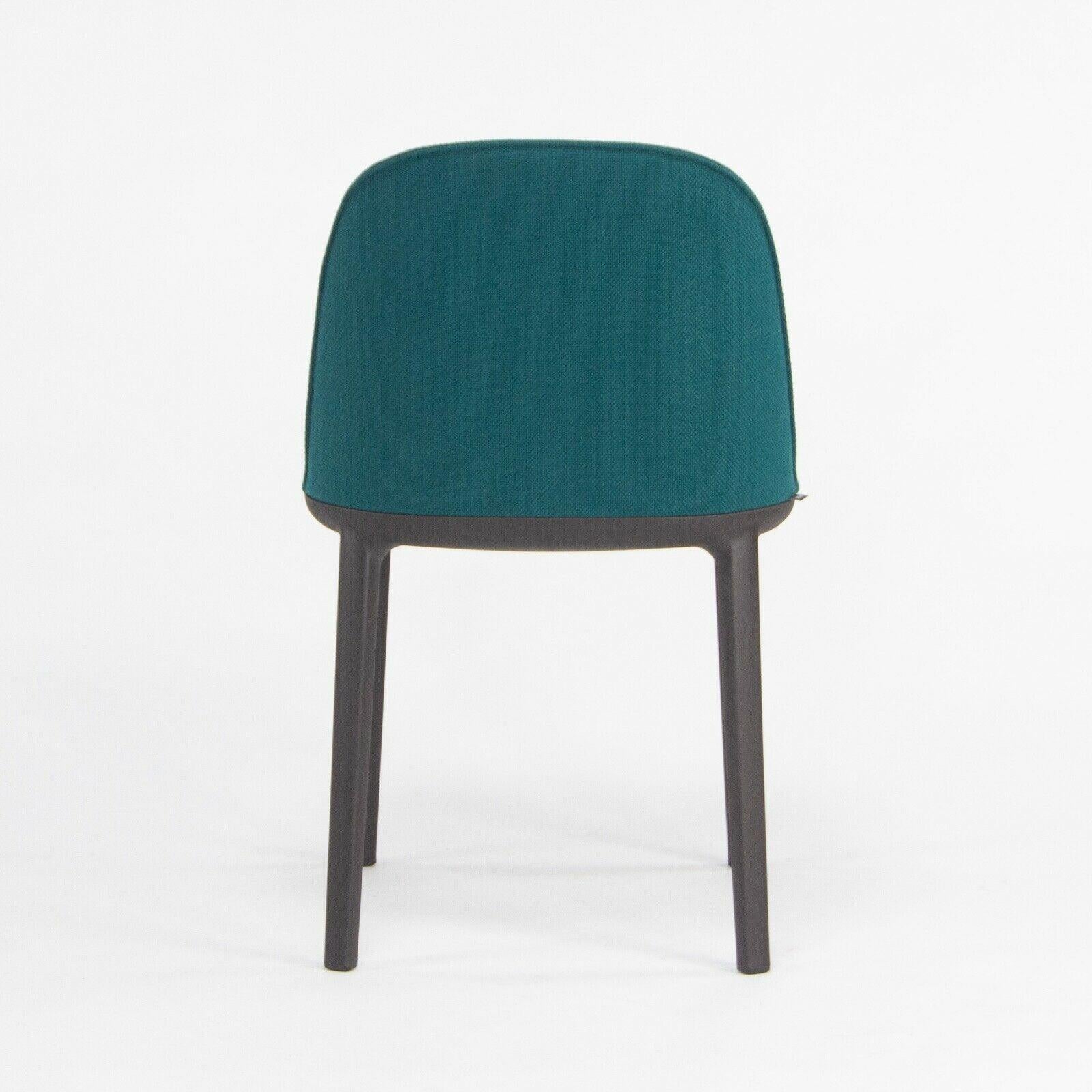 Contemporary 2019 Vitra Softshell Side Chair w/ Teal Blue Fabric by Ronan & Erwan Bouroullec For Sale