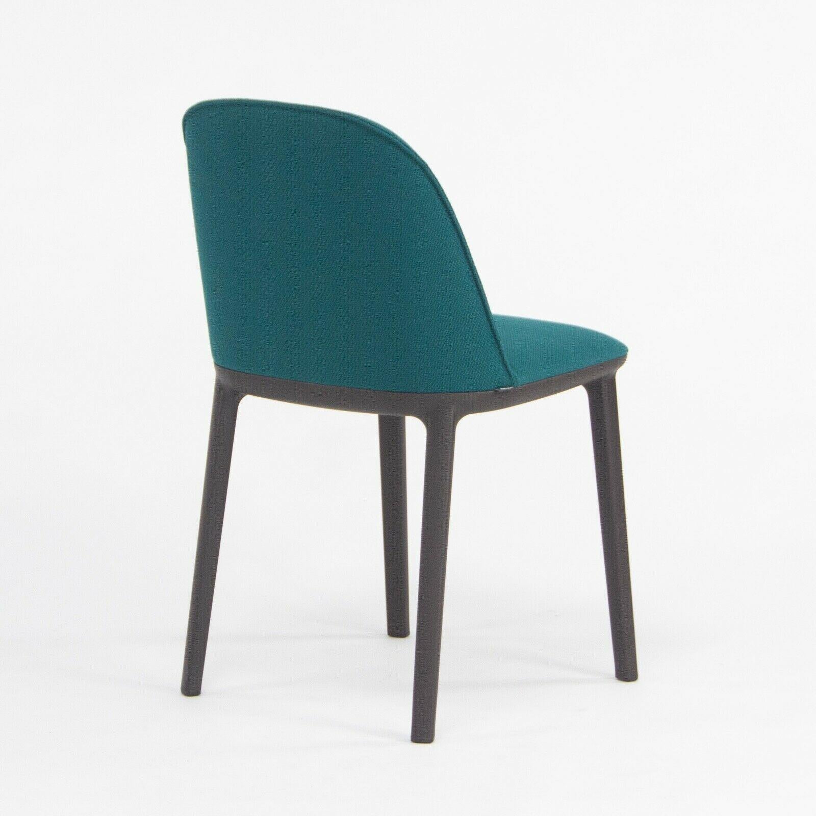 2019 Vitra Softshell Side Chair w/ Teal Blue Fabric by Ronan & Erwan Bouroullec For Sale 1