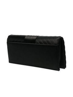 2019s Chanel Black Satin Silk Clutch
