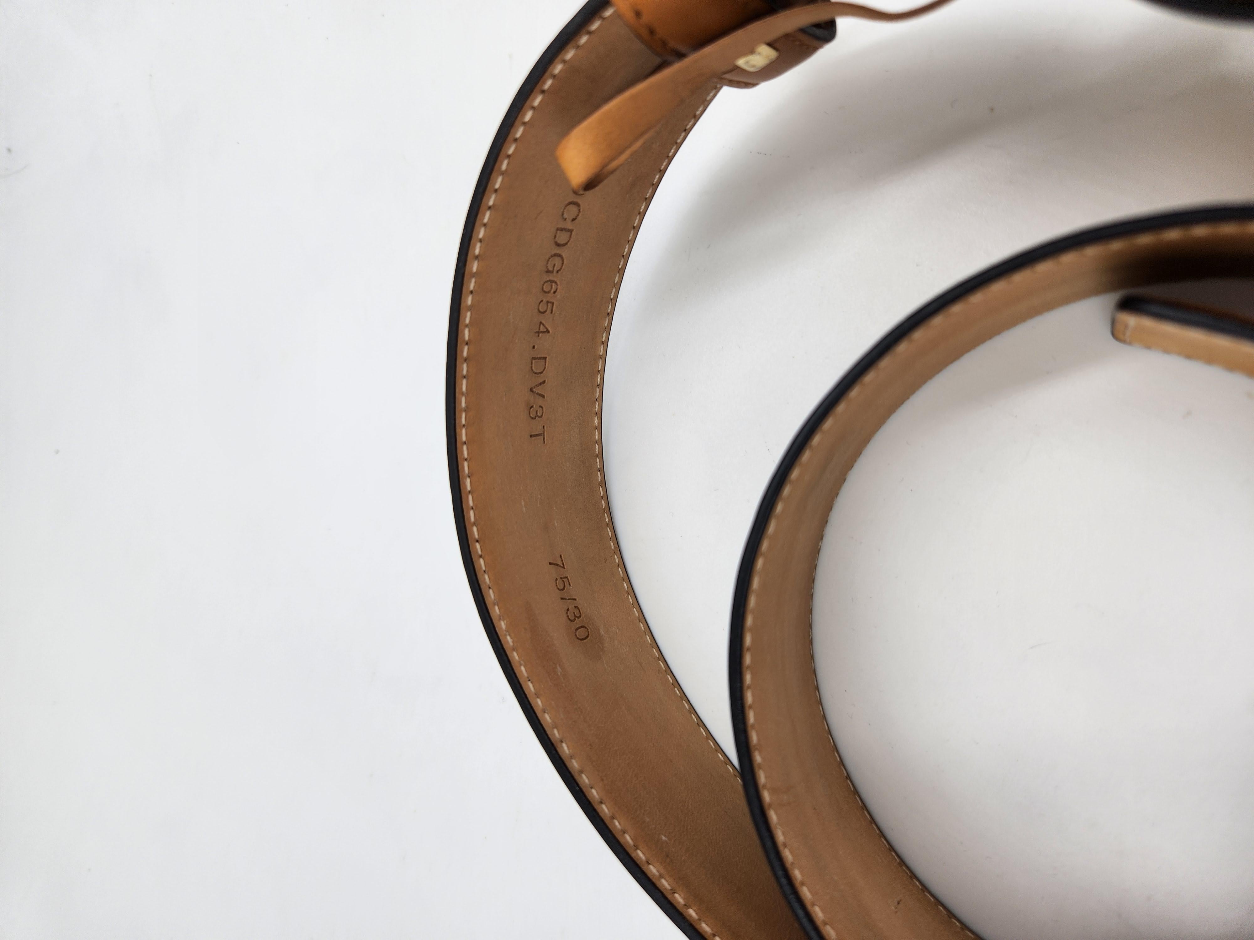 2019's VERSACE Medusa Gold Baroque Women's Brown Leather Belt 75 For Sale 1