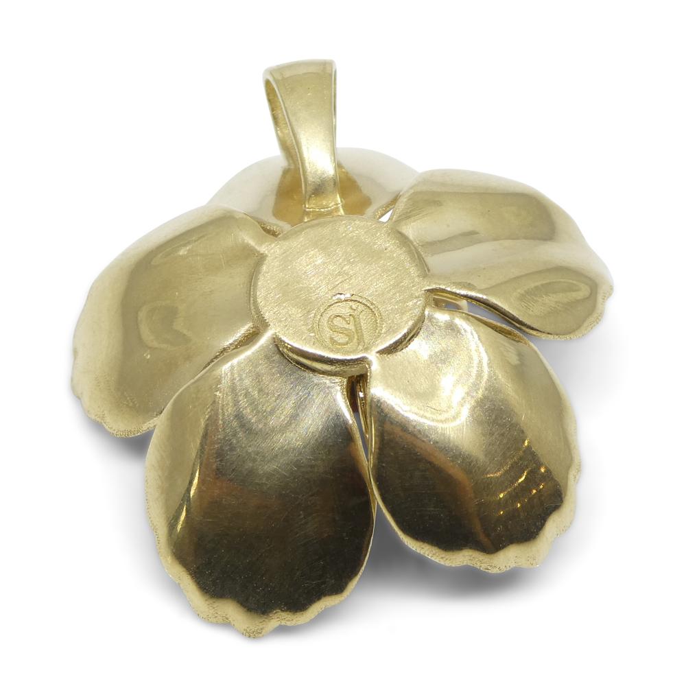 Pendentif en or jaune 14k avec grenat violet 2.01ct en coussin en vente 2