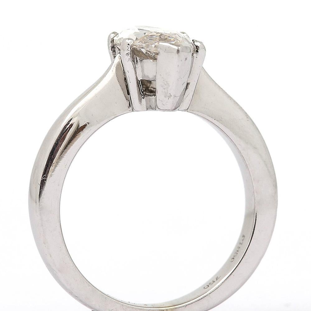 2.01ct Marquise Diamond 18 Karat White Gold Platinum Engagement Ring, I Color 3
