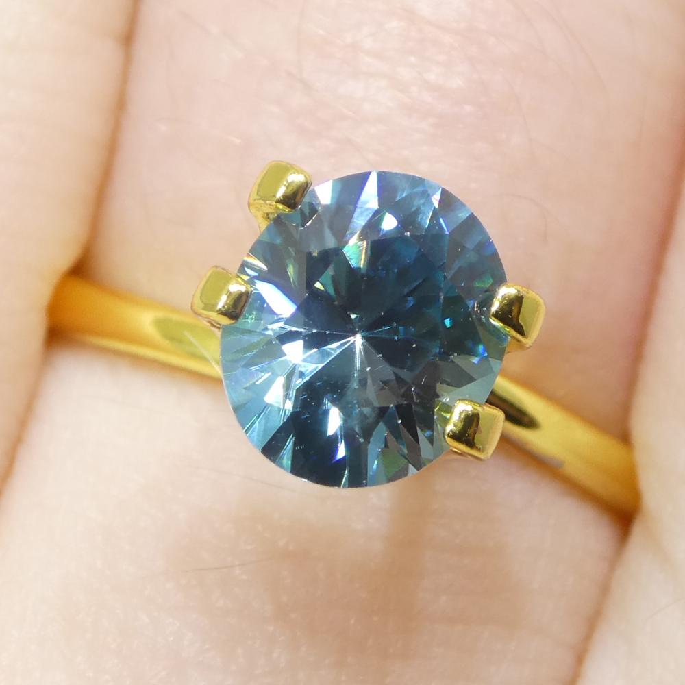 2.01ct Natural Earth Mined Oval Master Brilliant Cut Blue Zircon from Cambodia For Sale 10