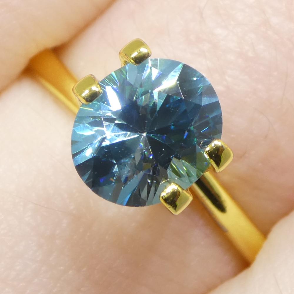 2.01ct Natural Earth Mined Oval Master Brilliant Cut Blue Zircon from Cambodia In New Condition For Sale In Toronto, Ontario