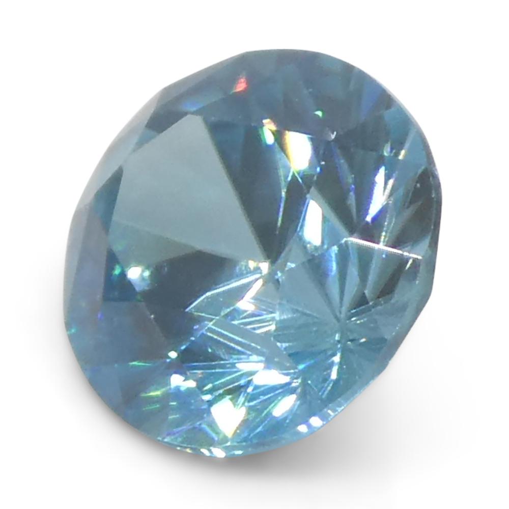 2.01ct Natural Earth Mined Oval Master Brilliant Cut Blue Zircon from Cambodia For Sale 4