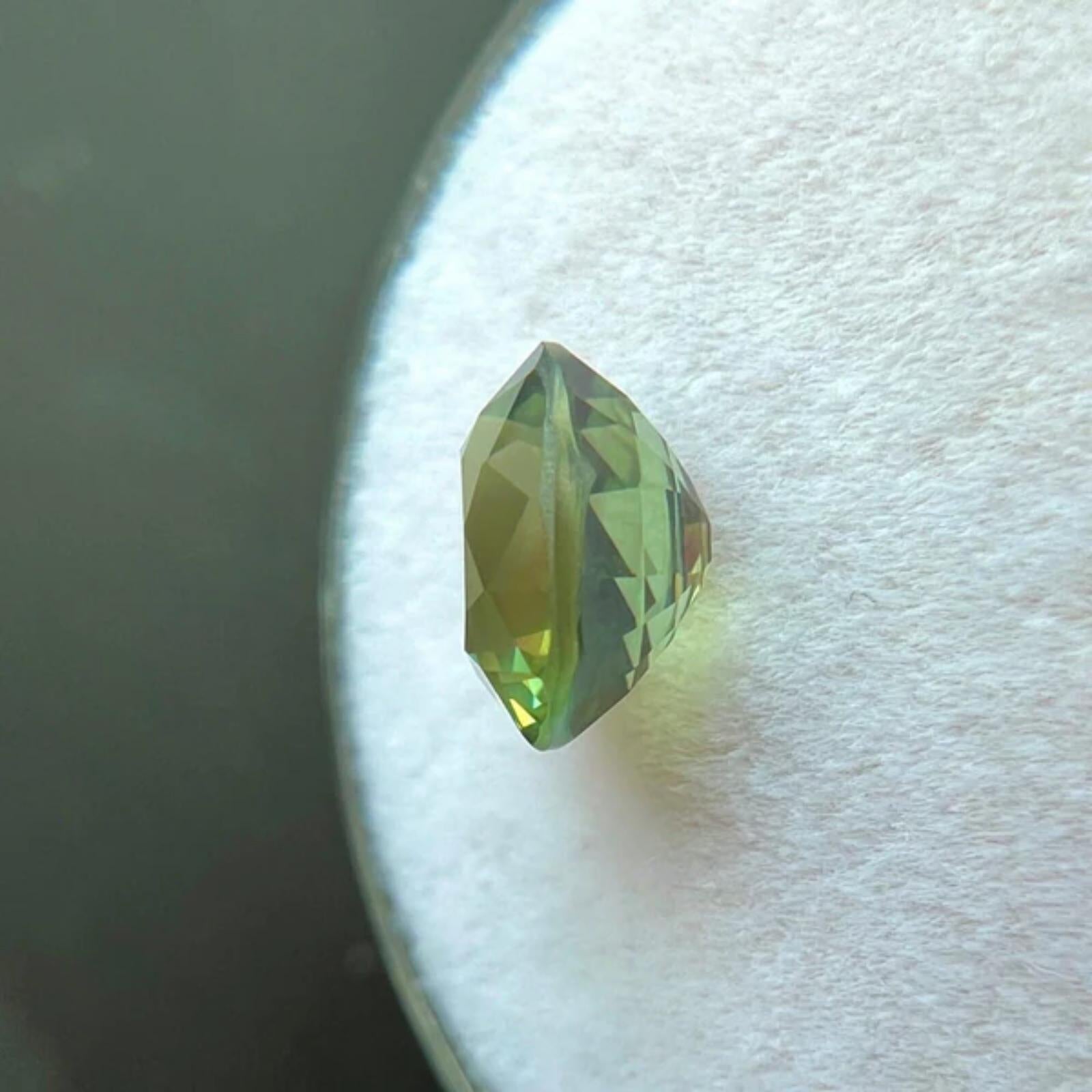 Zafiro de 2,01 ct Certificado GIA Verde Natural Talla Ovalada Sin Tratar 7,4x6,8mm en Nuevo estado para la venta en Birmingham, GB