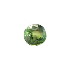 2.01ct Sapphire GIA Certified Natural Green Natural Oval Cut Untreated 7.4x6.8mm