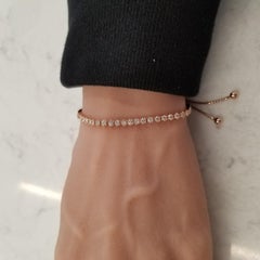 2.01CTW Diamond Bolo Bracelet in 14K Rose Gold
