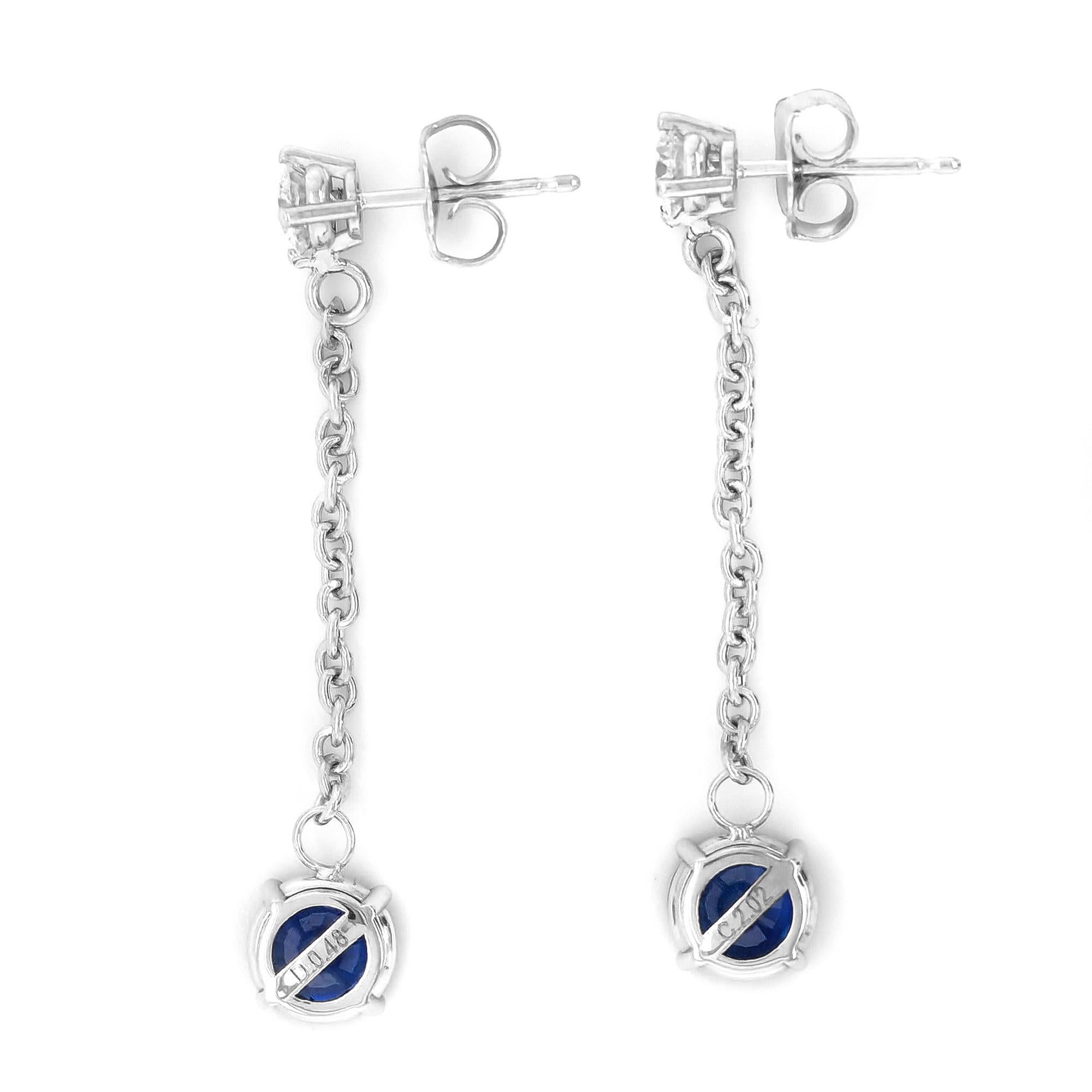 Discover the allure of our 'Eyes of the Ocean' Rare Blue Sapphire Earrings, a mesmerizing fusion of nature's beauty and exquisite craftsmanship. These earrings boast 2.02 carats of rare blue sapphires, delicately nestled in a beautifully textured