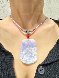 202 Carat Certified Natural Multi Color Jade Pendant Necklace, Exquisite Carving