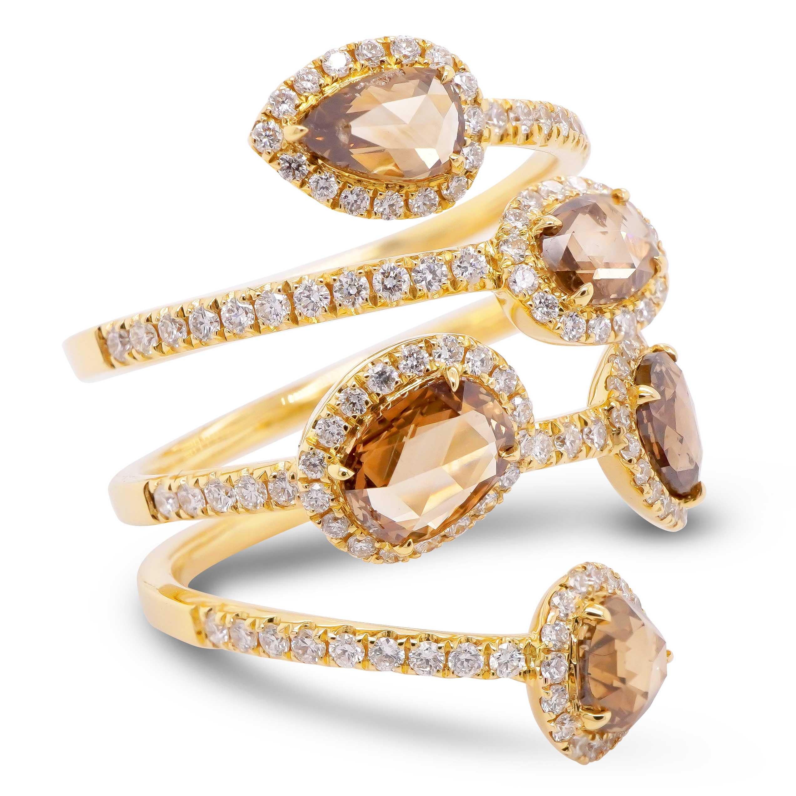 champagne diamond engagement rings