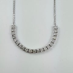 Collana Bar con 2,02 carati di diamanti in oro bianco 14K