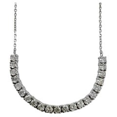 Collier en or blanc 14K avec barre de diamants de 2,02 carats