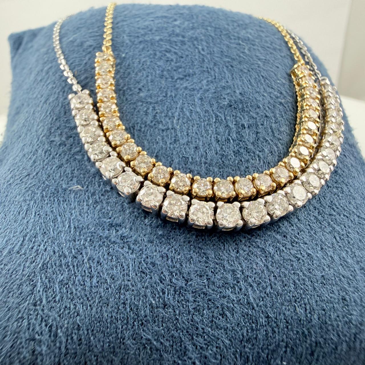 Collana con barretta di diamanti da 2,02 carati in oro giallo 14K in vendita 4